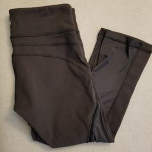 Black Mesh Crop Leggings